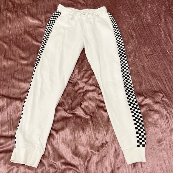 DANIELLE GUIZIO Godspeed White Checkered Tracksuit Sweatsuit Set - Picture 7 of 7
